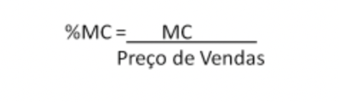 fórmula % Margem de Contribuição 3